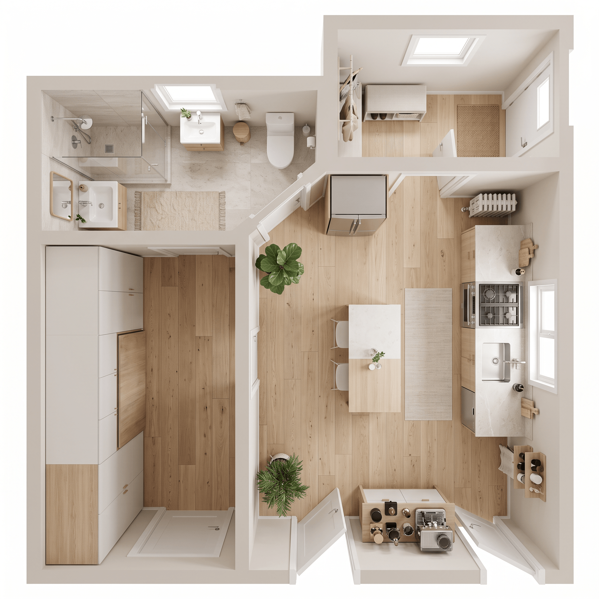Interior design in Scandinavian style — Living Room by GenRoom AI