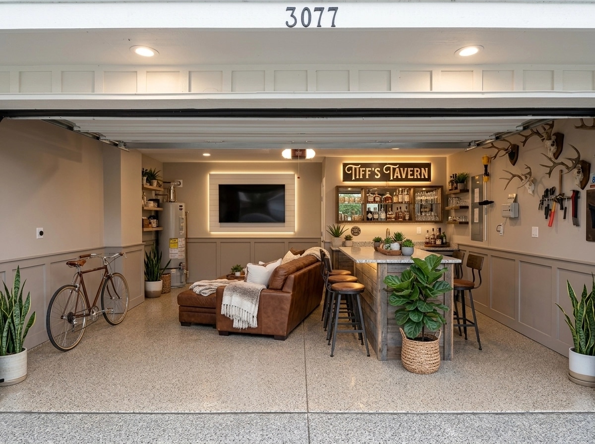 Interior design in Modern Farmhouse style — garage by GenRoom AI