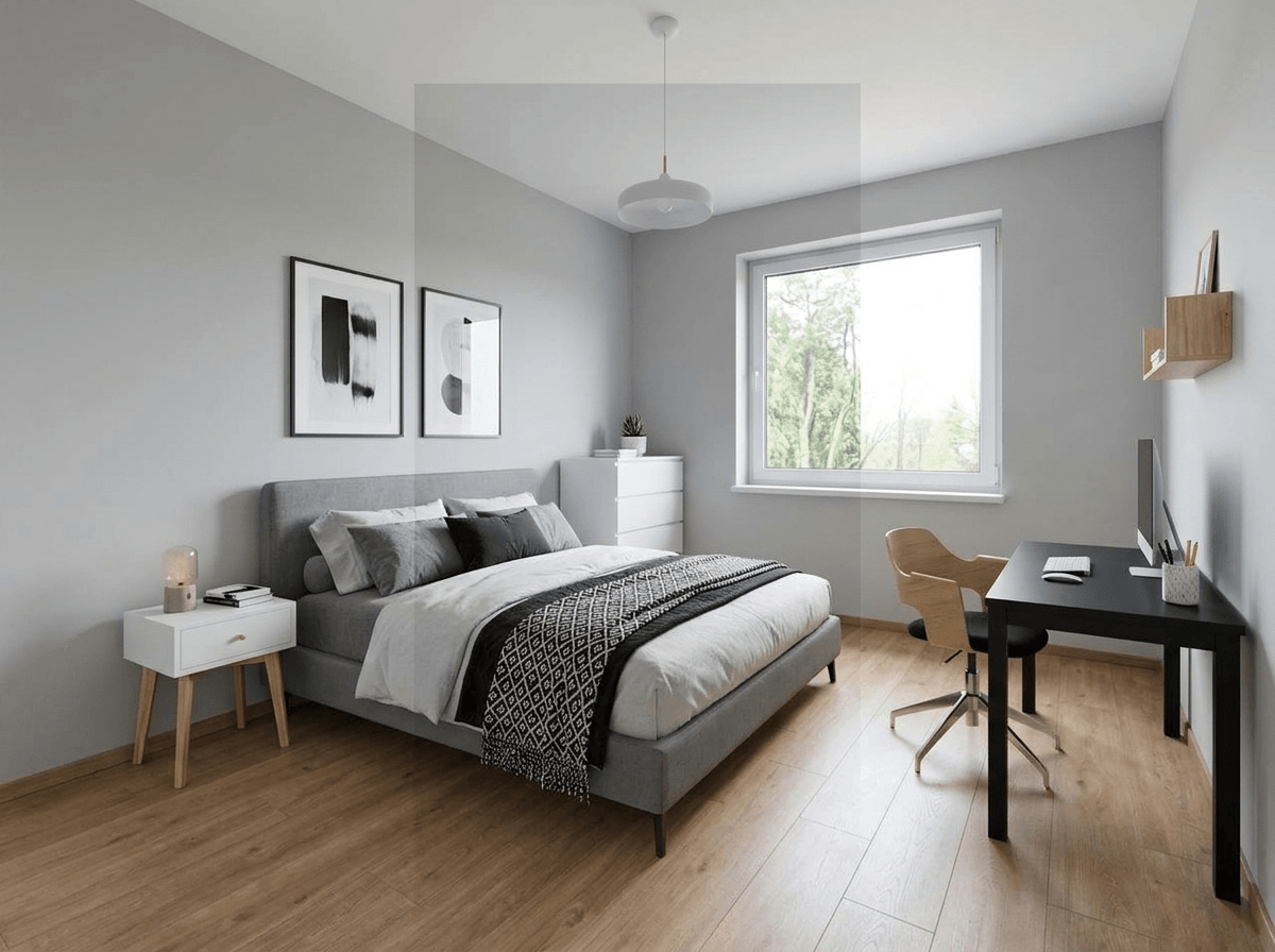 Interior design in Scandinavian style — Bedroom by GenRoom AI