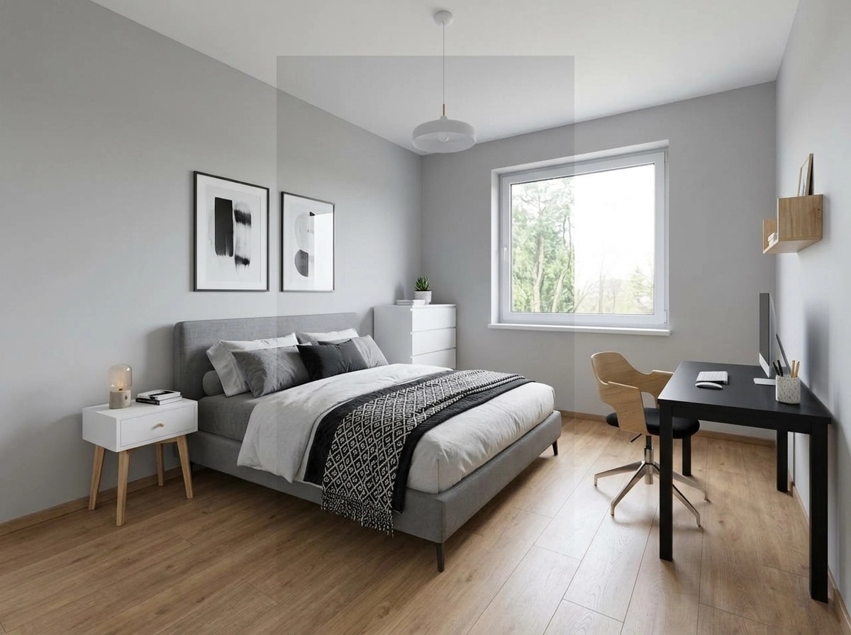 Interieurontwerp in Scandinavian-stijl — Slaapkamer door GenRoom AI