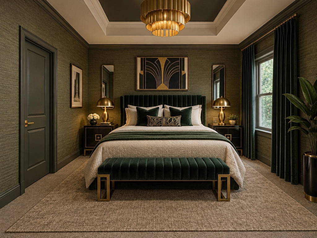 Interior design in Art Deco style — Bedroom by GenRoom AI
