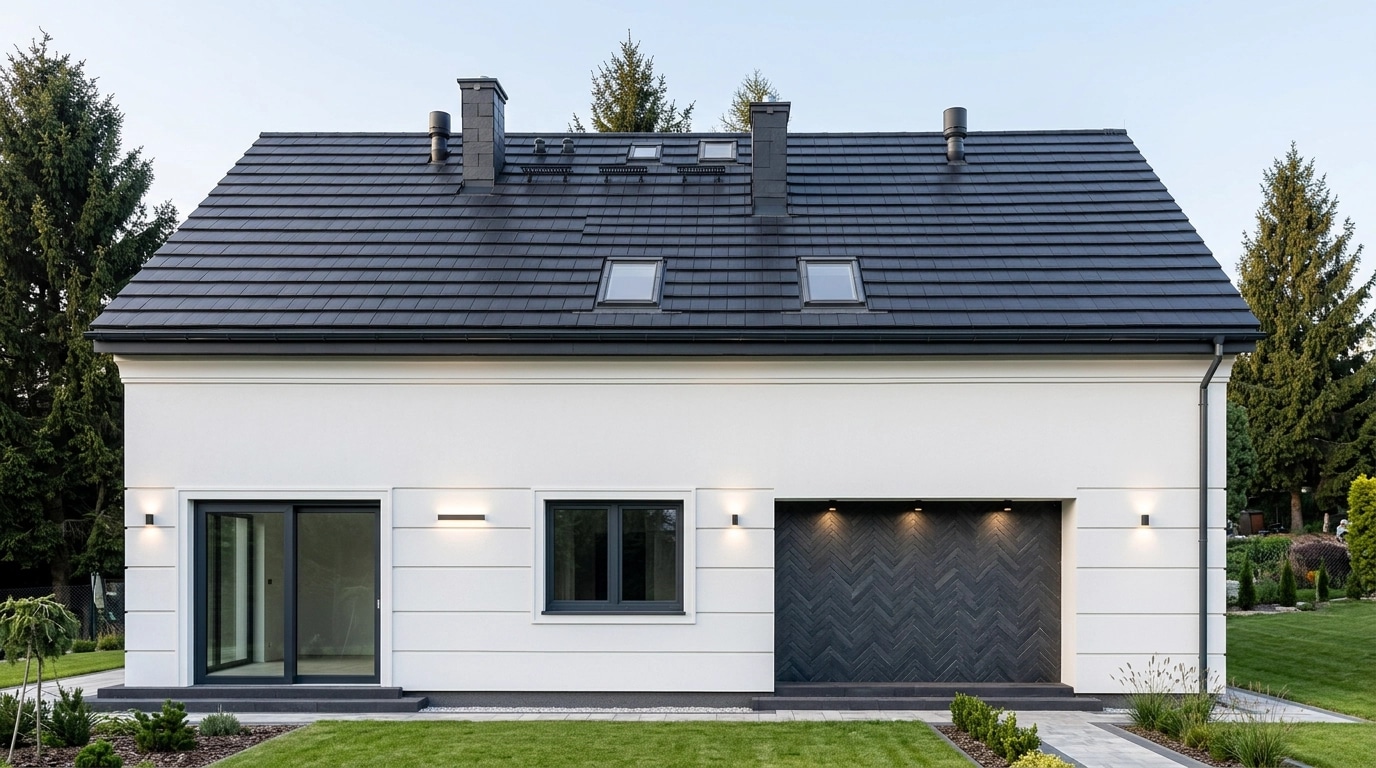 Facade design in Minimalist Facade style — photo by GenRoom AI