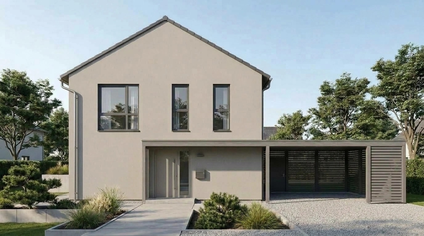 Facade design in German Modernist Facade style — Facade by GenRoom AI