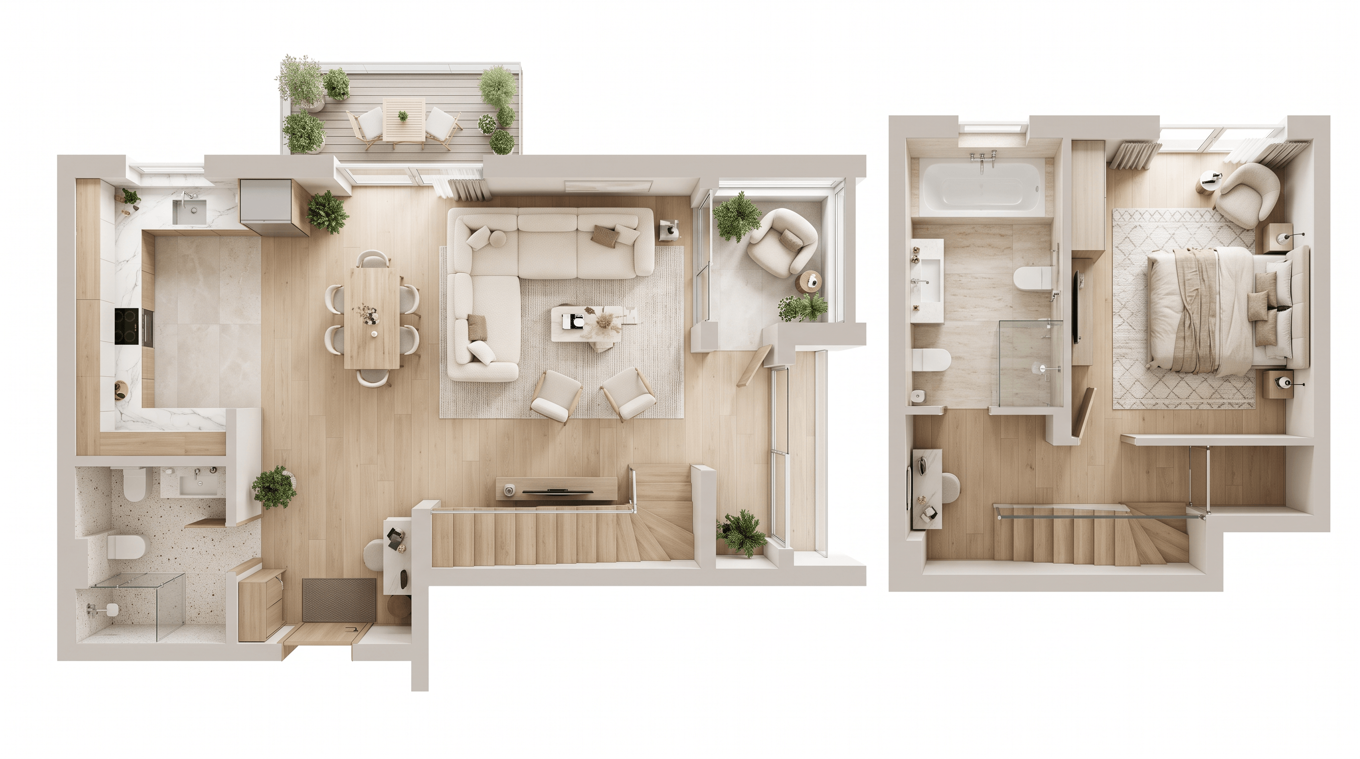 Contemporary Living Room design — interior photo by GenRoom AI