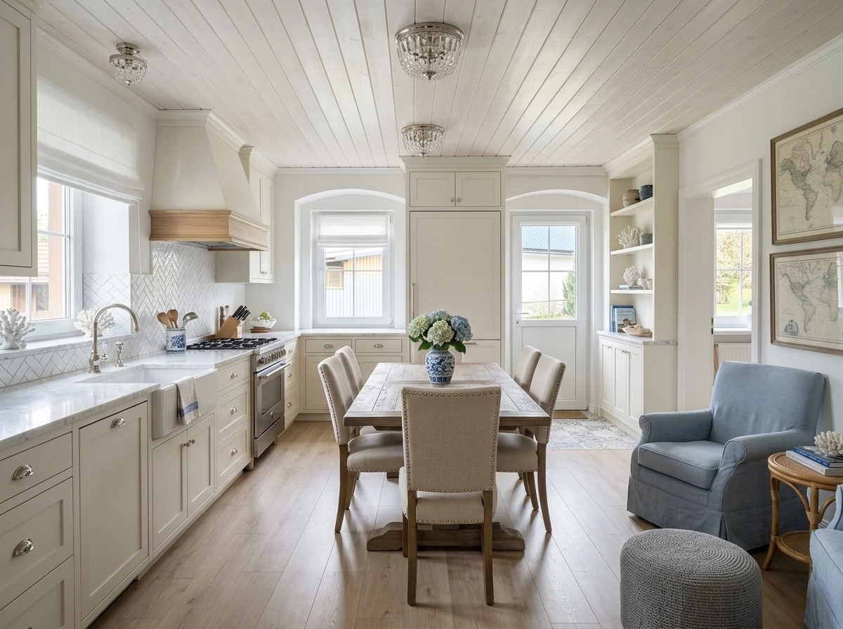 Coastal / Hamptons Kitchen design — interior photo by GenRoom AI