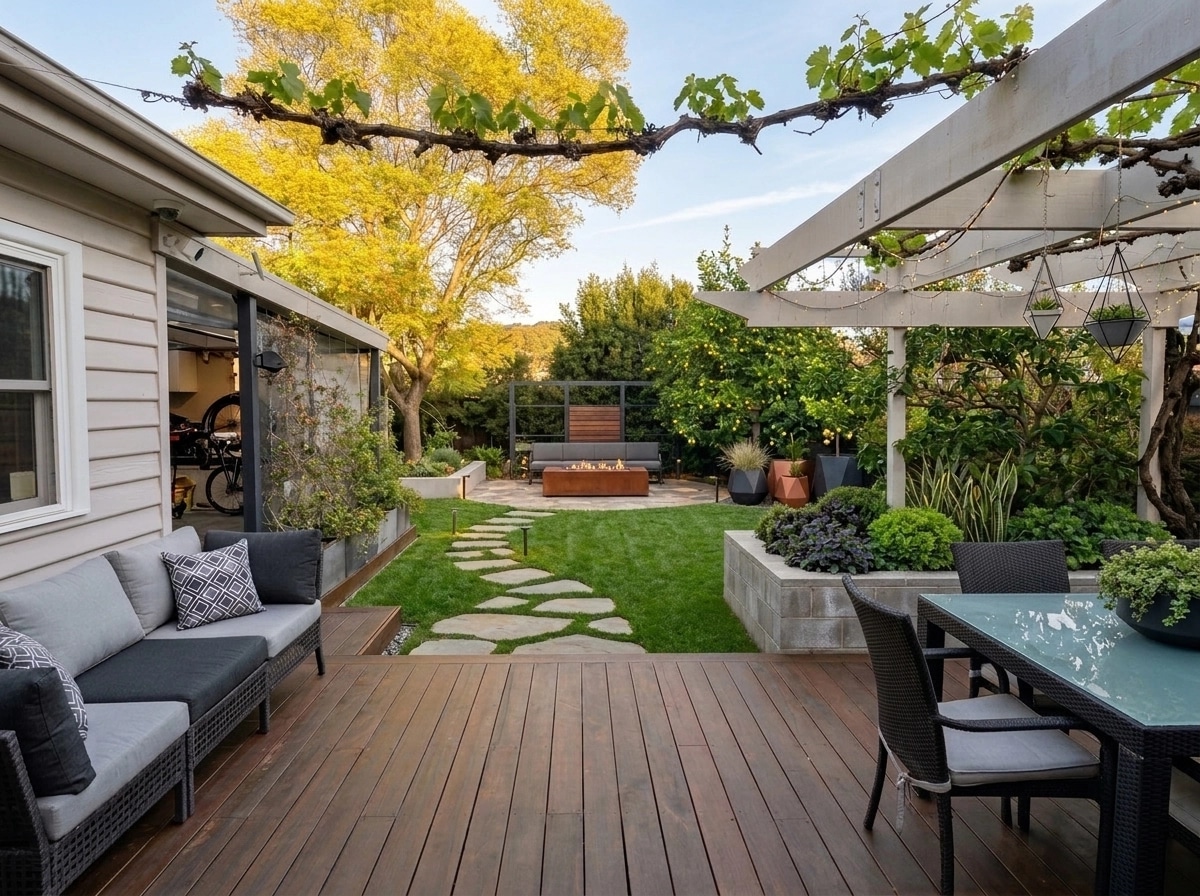Landscape design in Contemporary Yard style — Yard by GenRoom AI