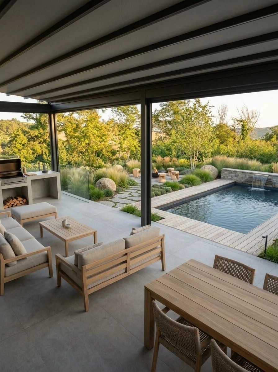 Landschaftsdesign im Scandinavian Garden-Stil — Garten von GenRoom AI
