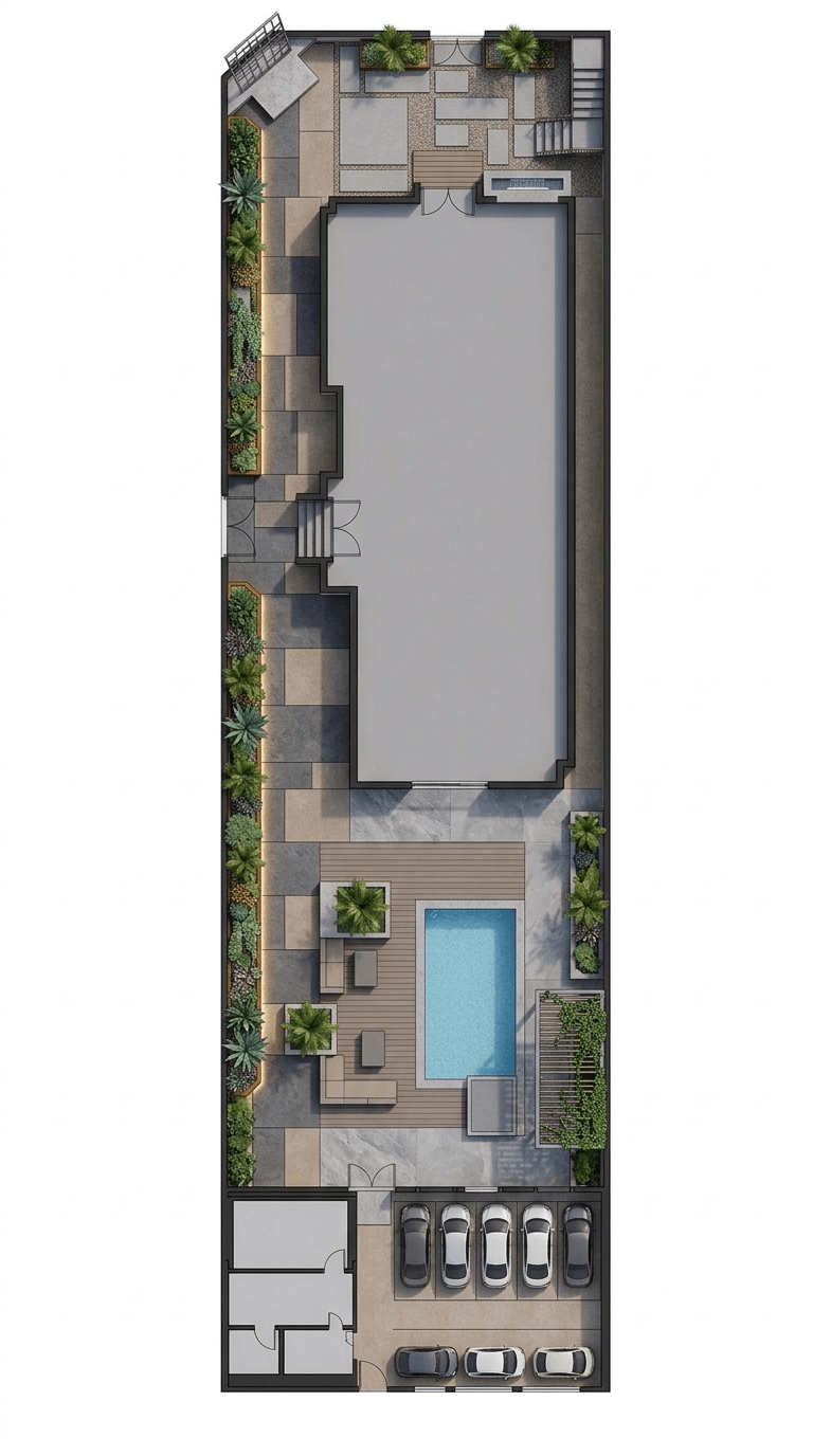 Yard design in no_style style — photo by GenRoom AI