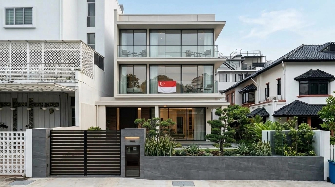 Facade design in Minimalist Facade style — photo by GenRoom AI