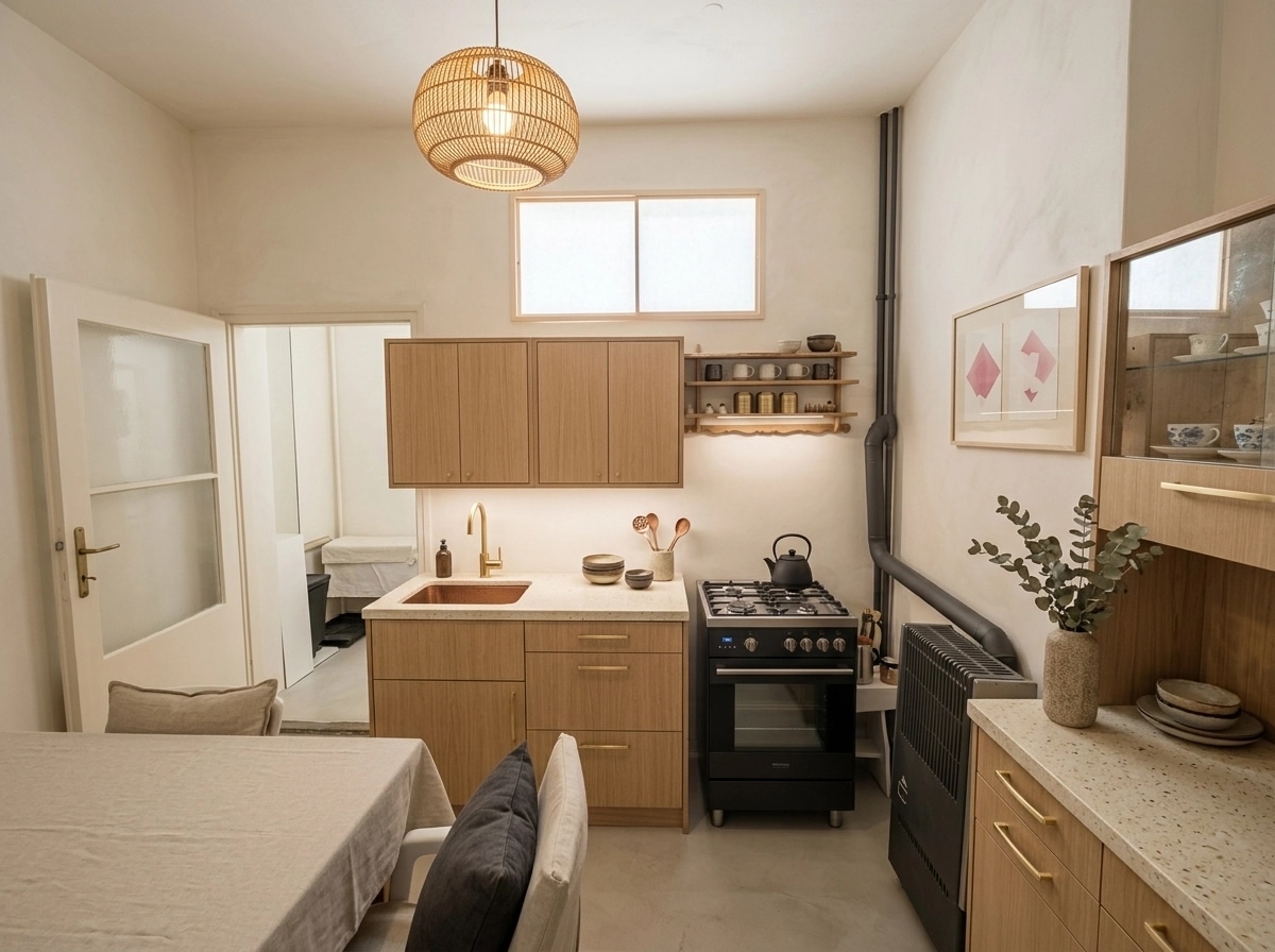 Interior design in Japandi style — Kitchen by GenRoom AI