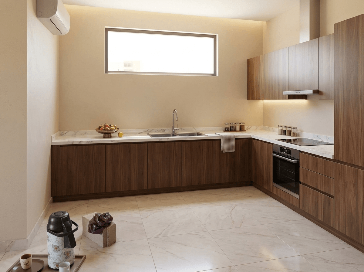 Kitchen interior in Contemporary style — photo by GenRoom AI