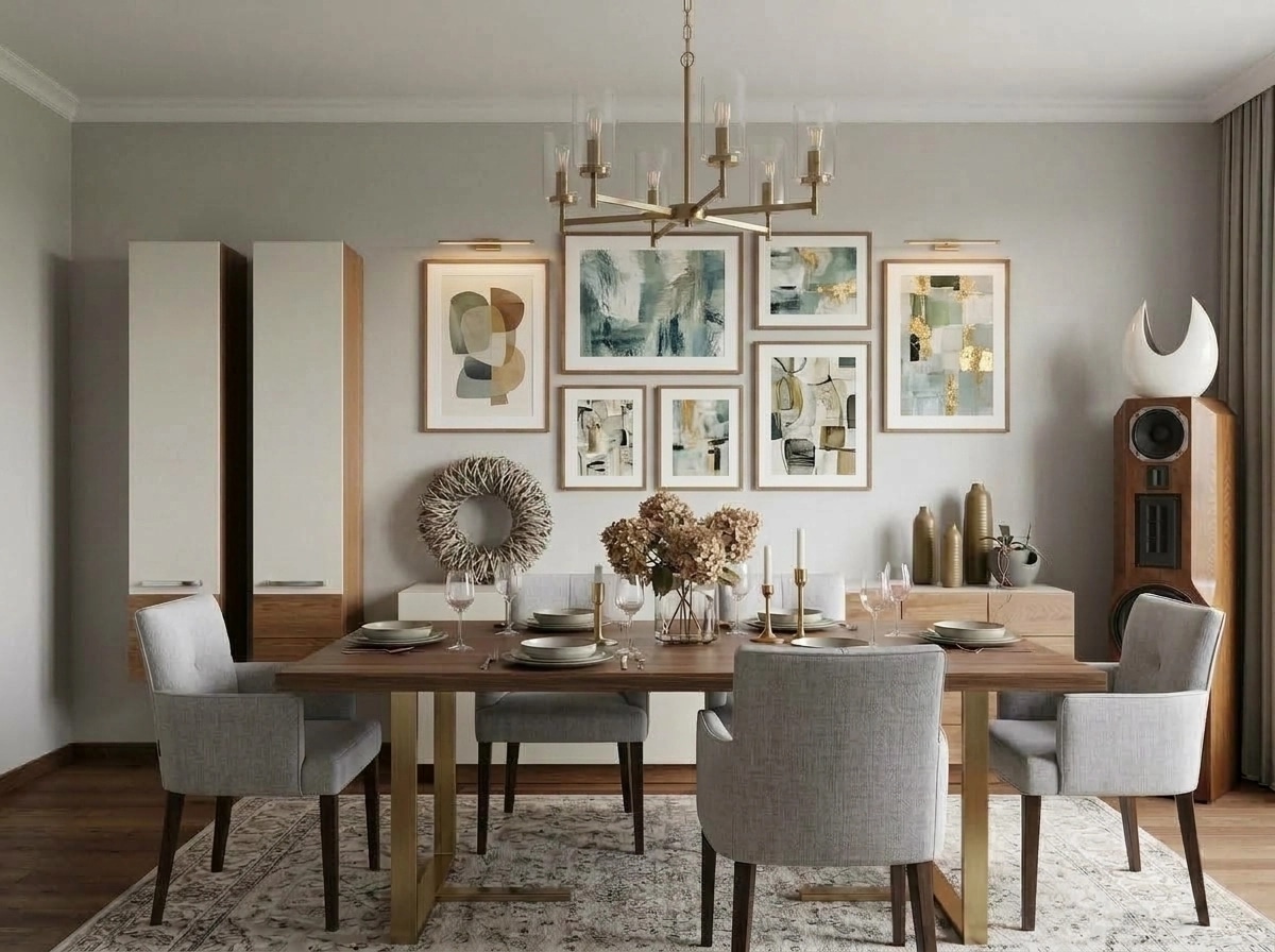 Interior design in Transitional style — dining_room by GenRoom AI