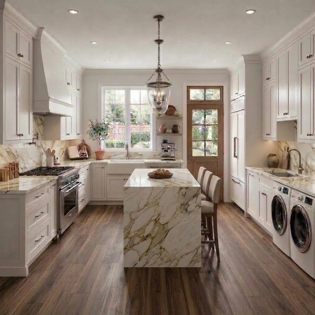 Transitional Kitchen design — interior photo by GenRoom AI