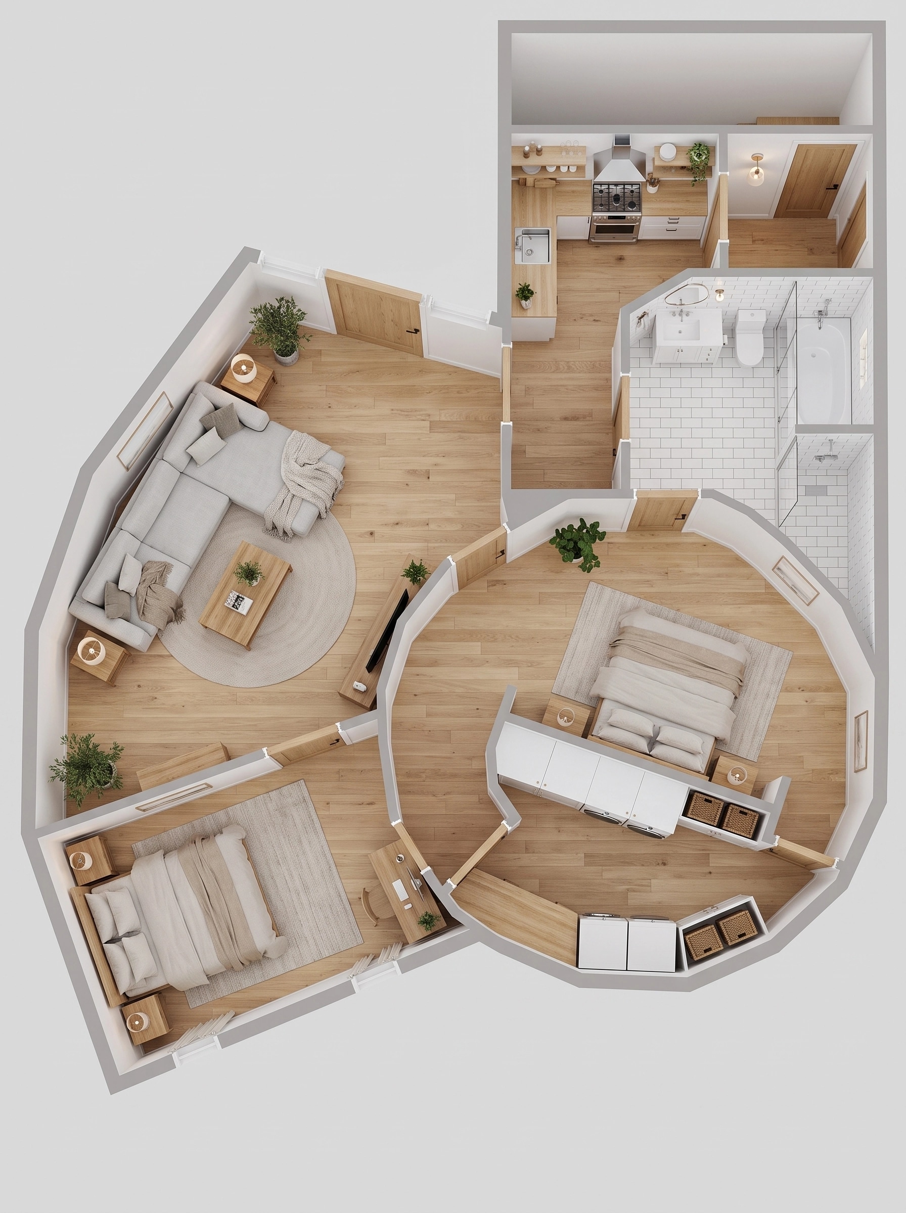 Interior design in Scandinavian style — Living Room by GenRoom AI