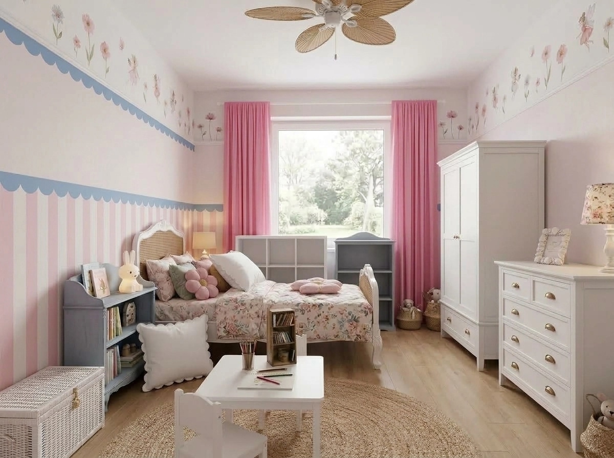 Interior design in Coastal / Hamptons style — Kids Room by GenRoom AI