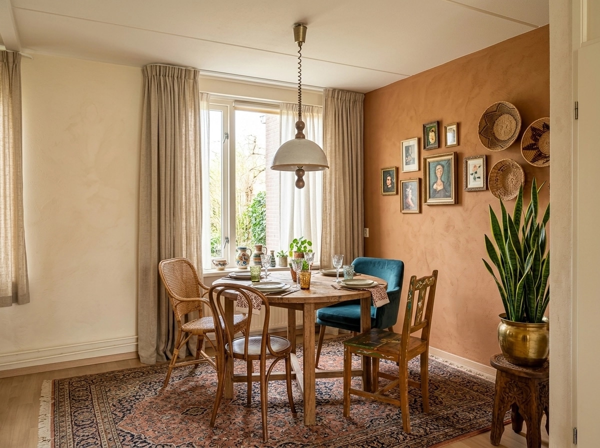Interior design in Bohemian style — dining_room by GenRoom AI
