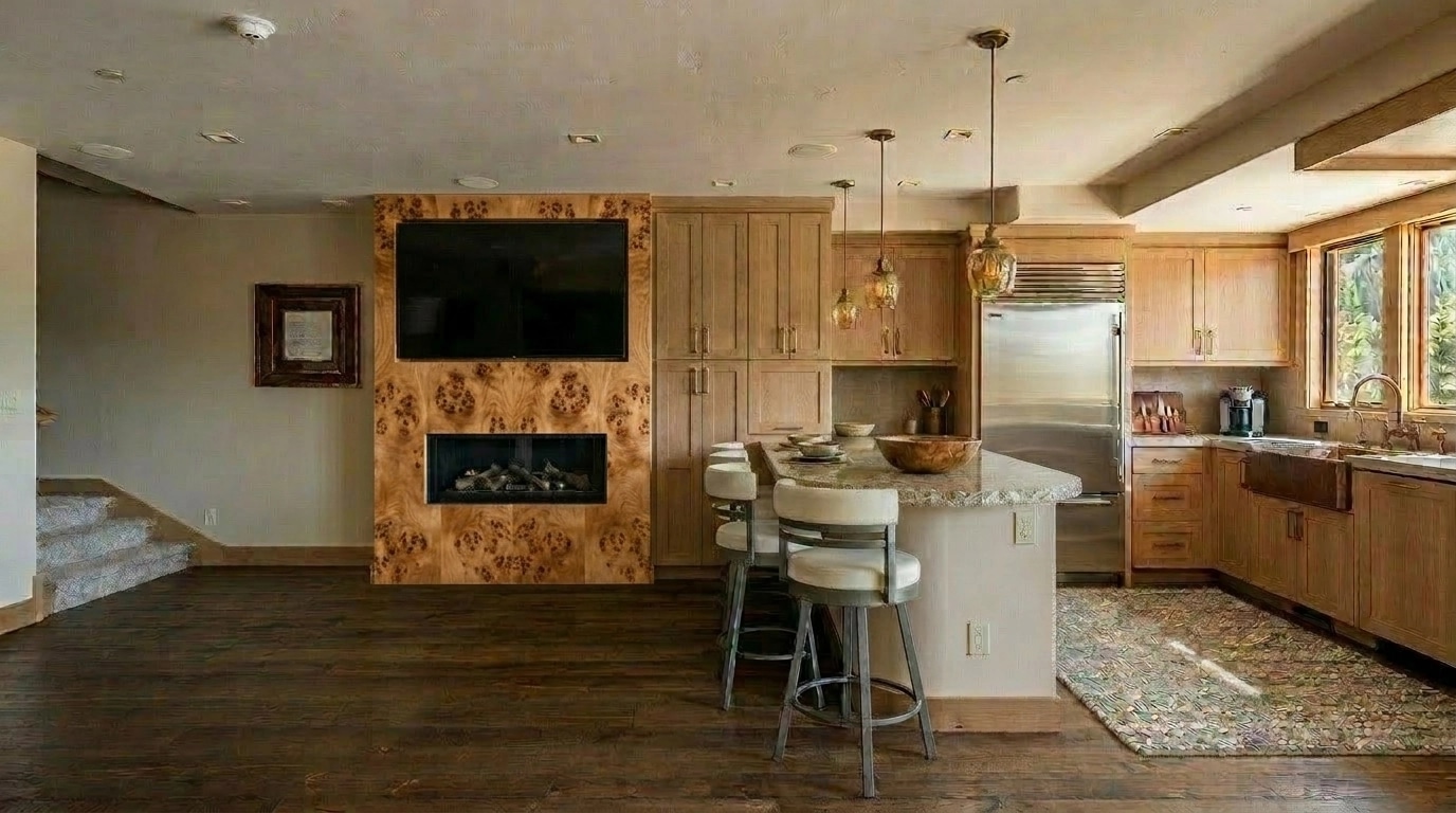 Kitchen interior in Rustic style — photo by GenRoom AI