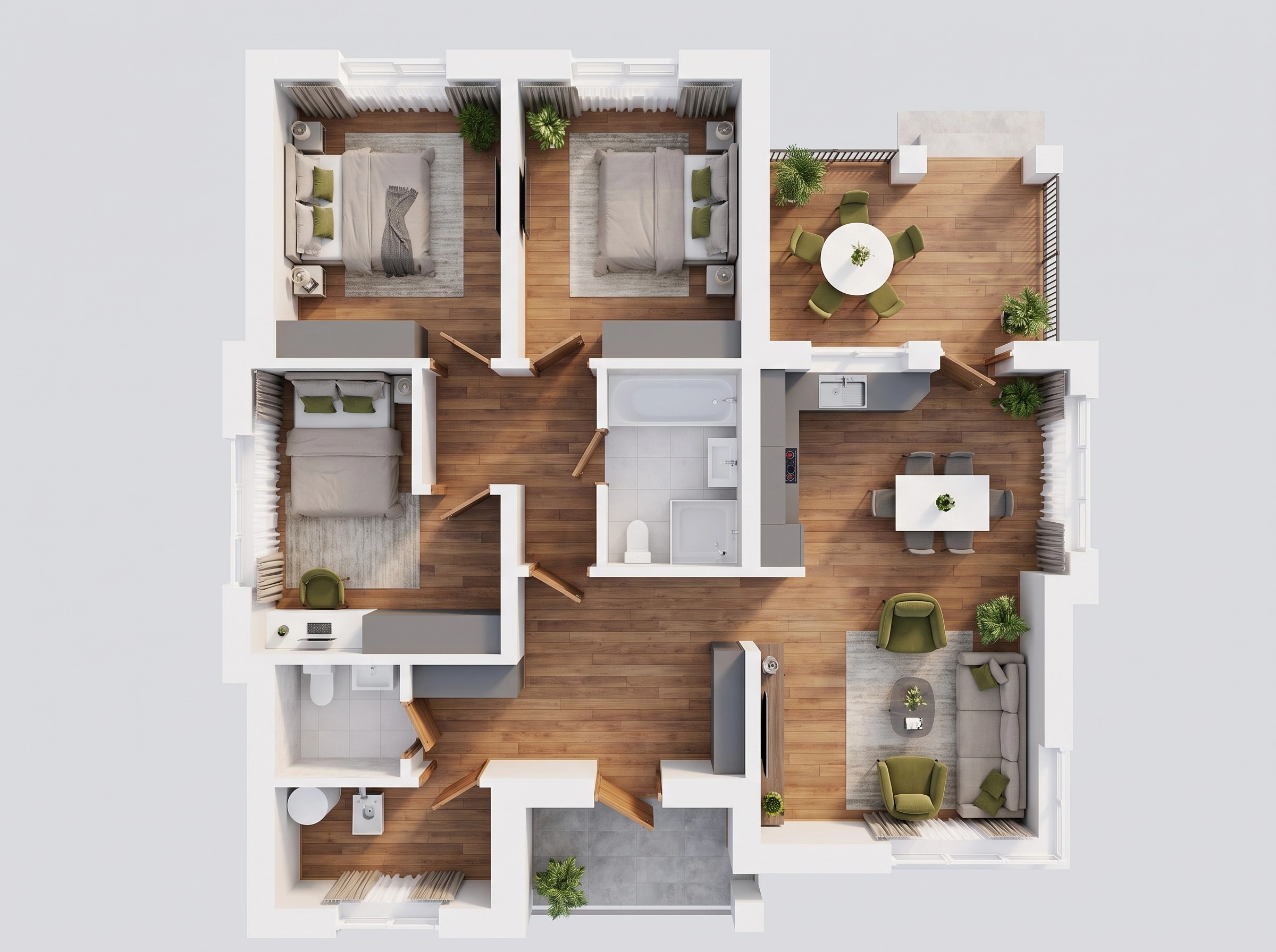 Interior design in Contemporary style — Living Room by GenRoom AI