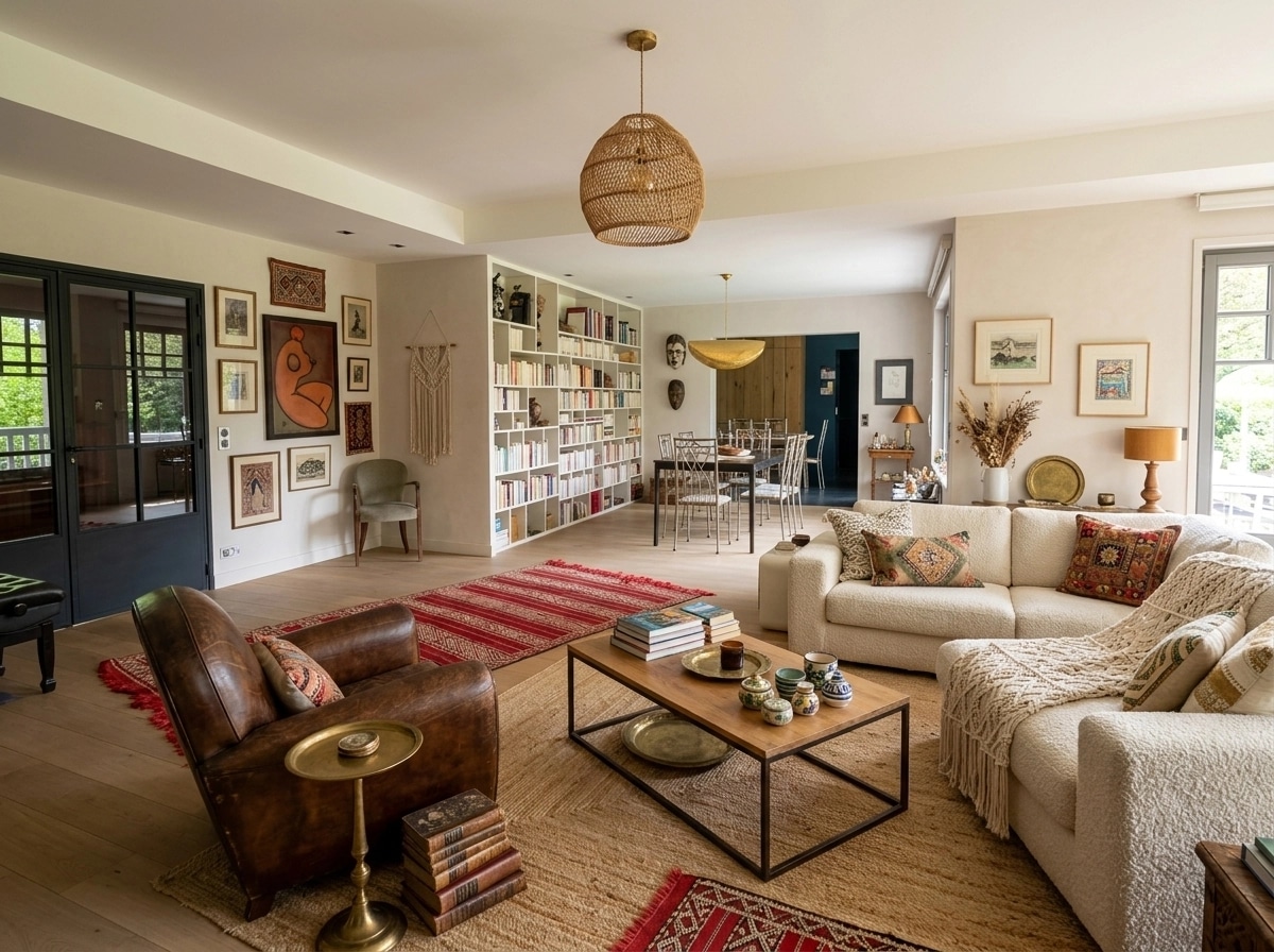Interior design in Bohemian style — Living Room by GenRoom AI