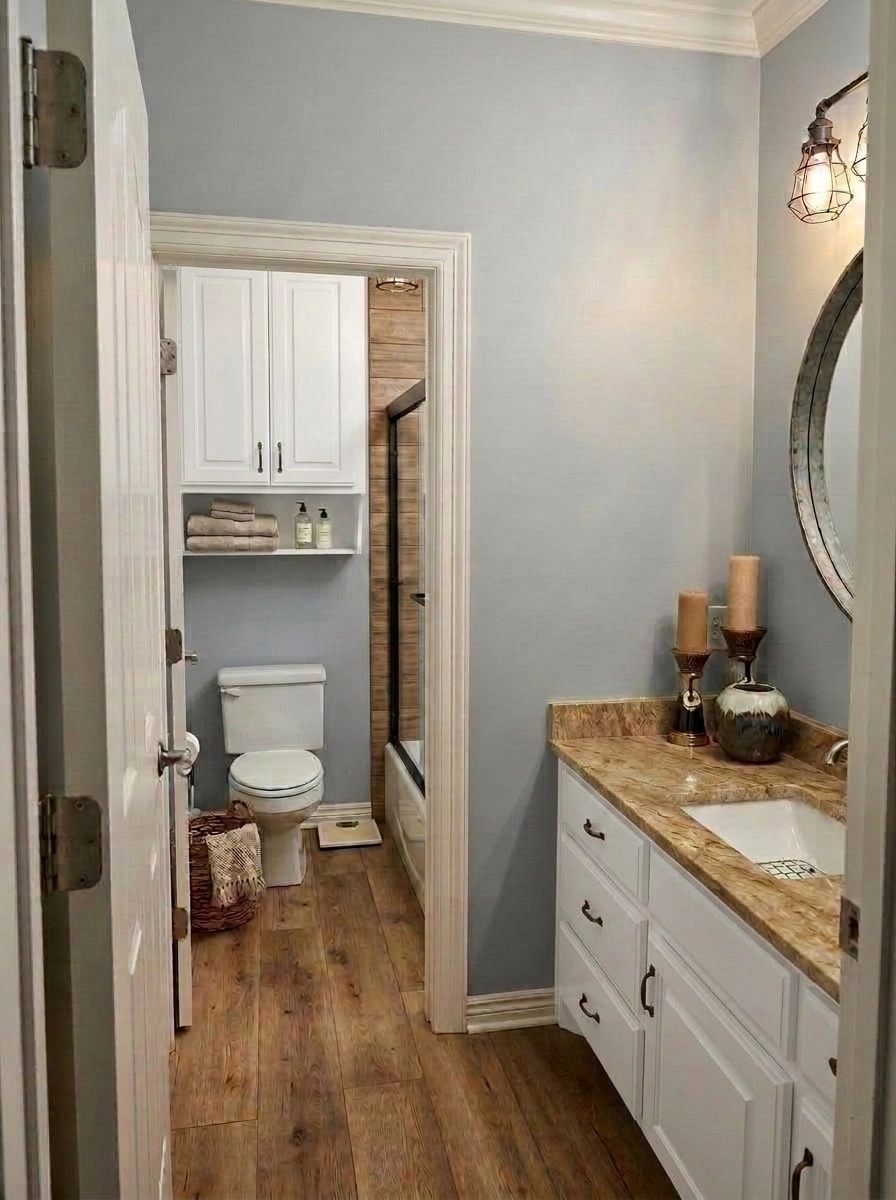 Interior design in Modern Farmhouse style — Bathroom by GenRoom AI