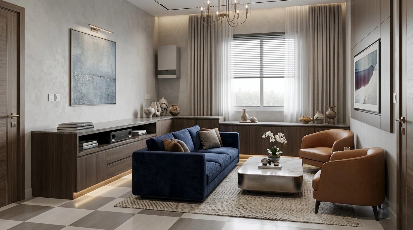 Interior design in Contemporary style — Living Room by GenRoom AI
