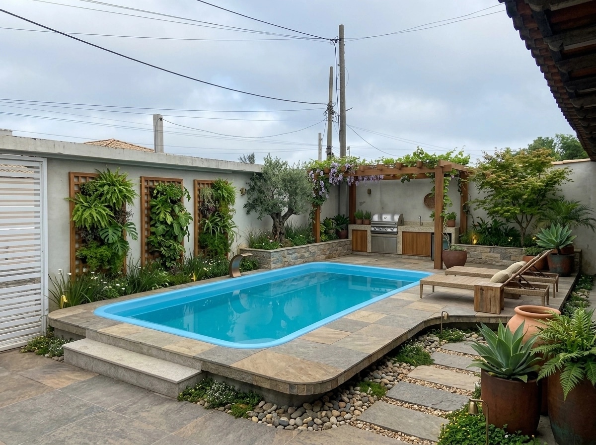 Landscape design in Eco Natural Garden style — Yard by GenRoom AI