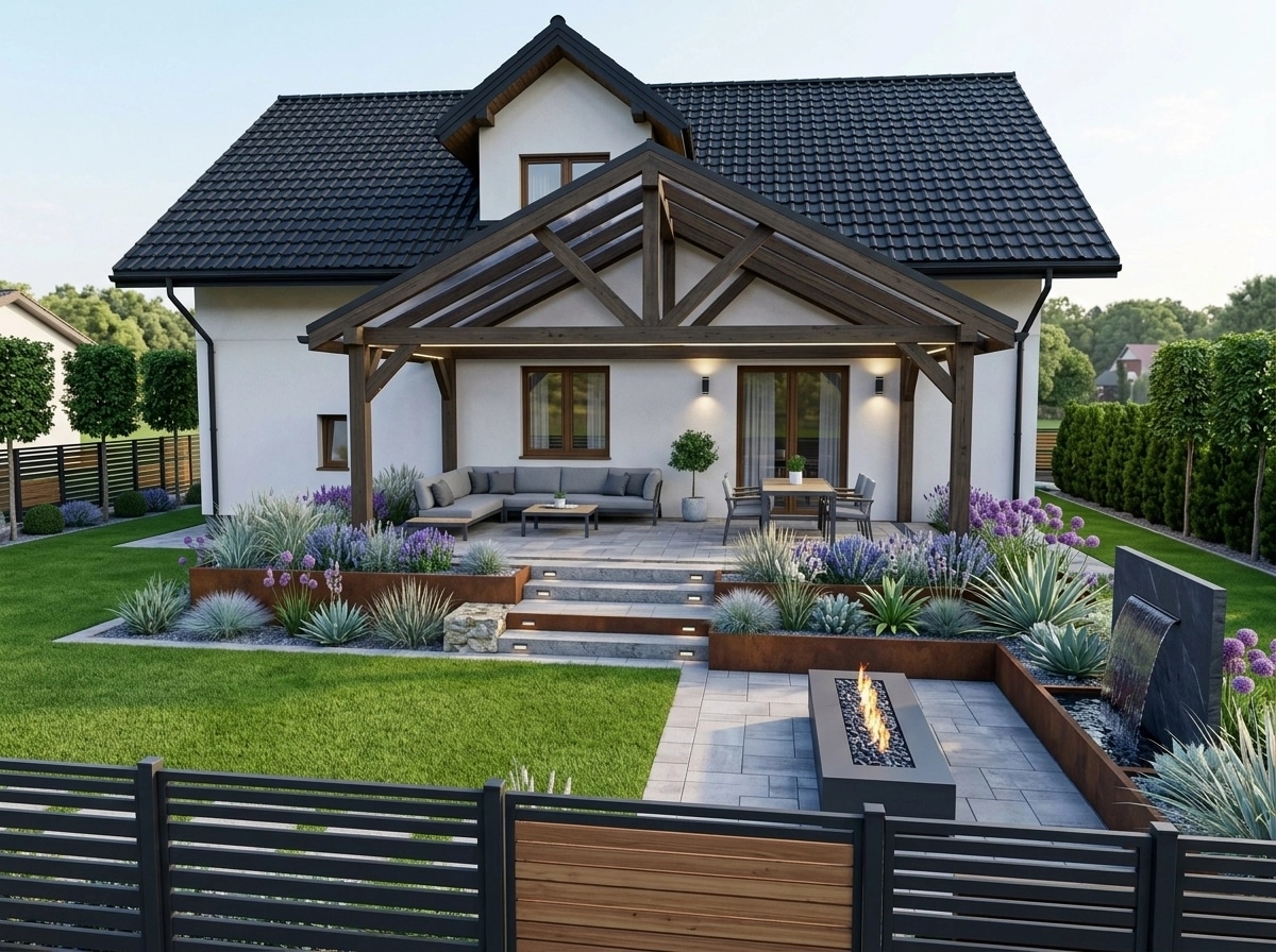 Landscape design in Contemporary Yard style — Yard by GenRoom AI