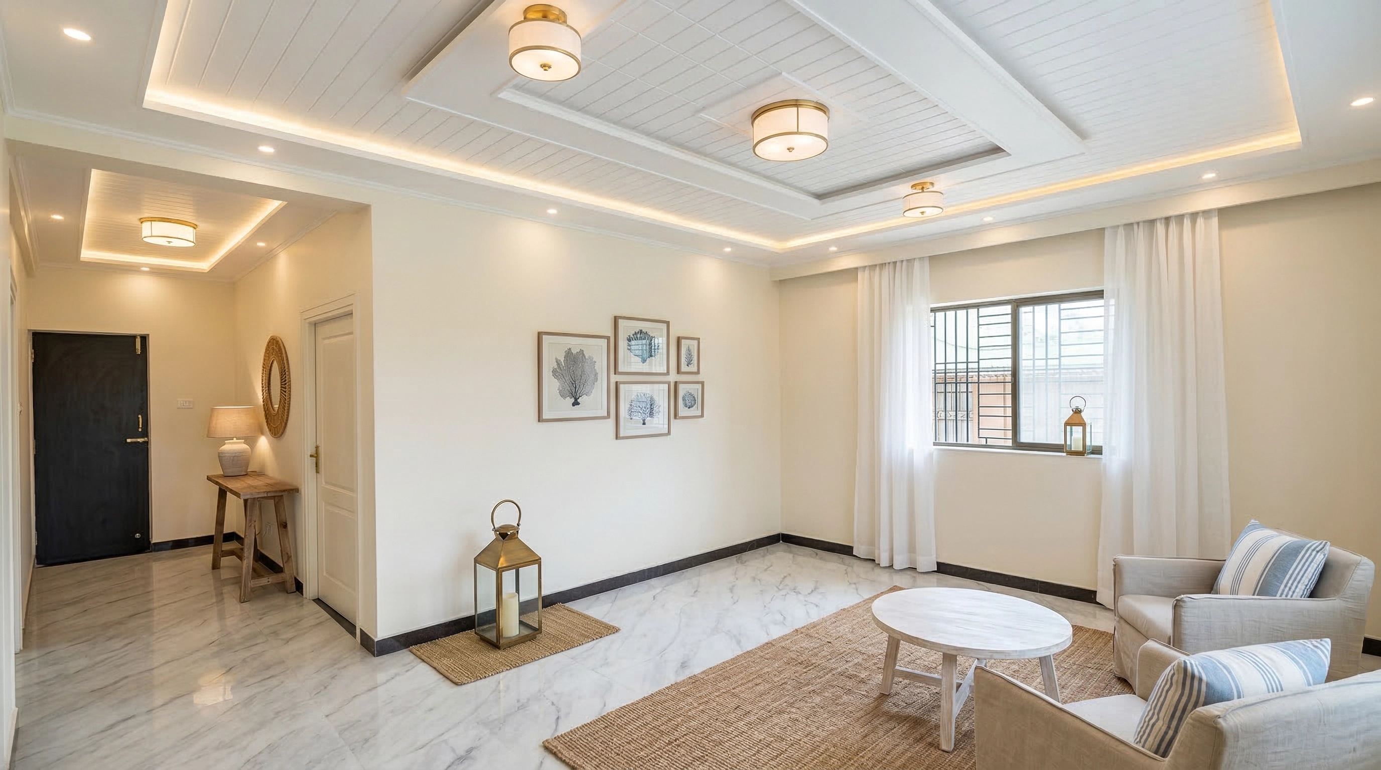 Coastal / Hamptons Hallway design — interior photo by GenRoom AI