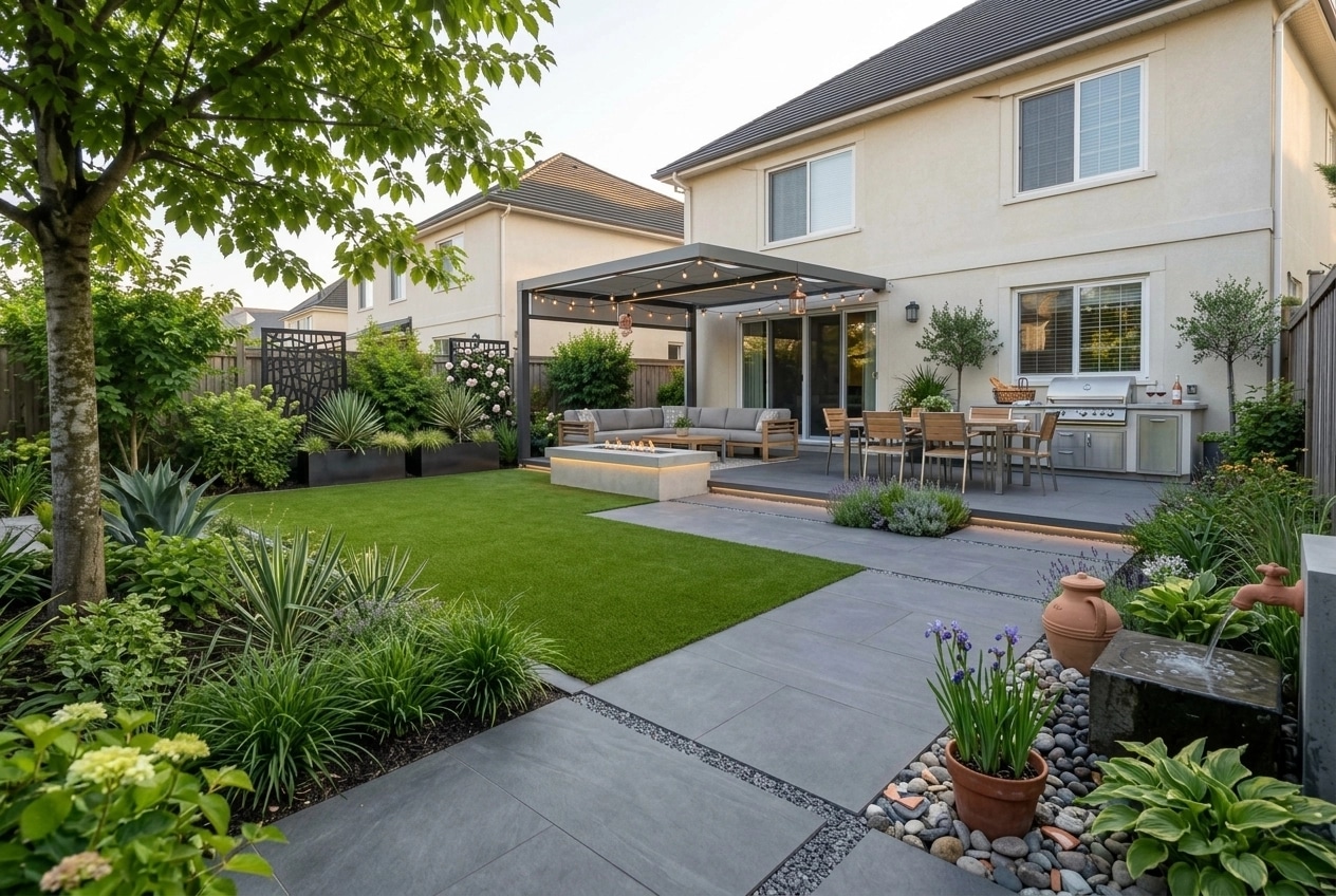 Landscape design in Contemporary Yard style — Yard by GenRoom AI