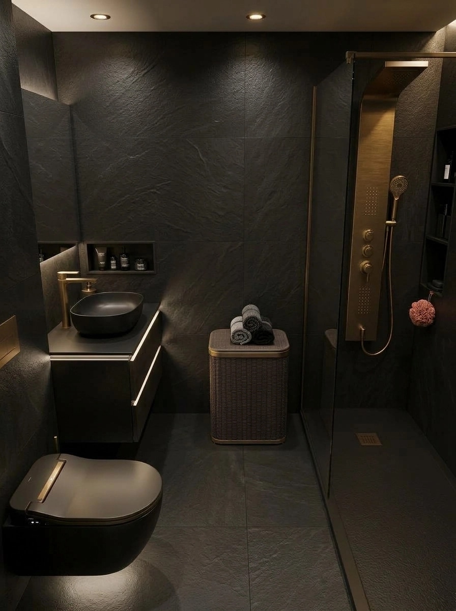 Interior design in Blacktec style — Bathroom by GenRoom AI