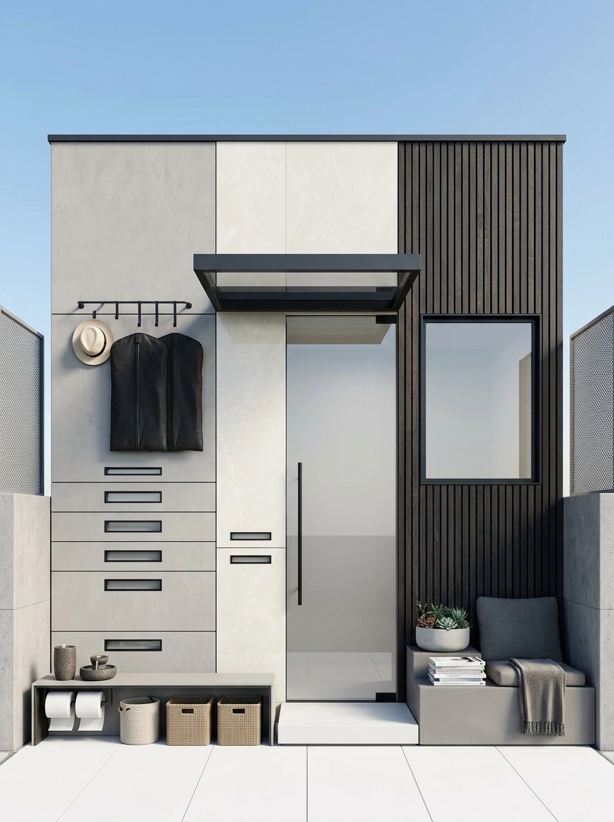 Facade design in Minimalist Facade style — photo by GenRoom AI