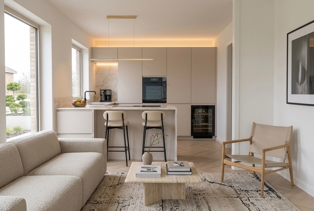 Minimalism Living Room design — interior photo by GenRoom AI