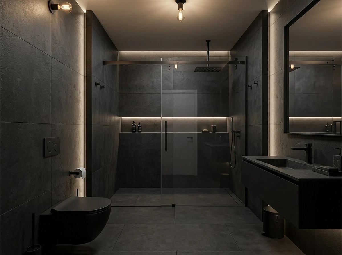 Interior design in Blacktec style — Bathroom by GenRoom AI