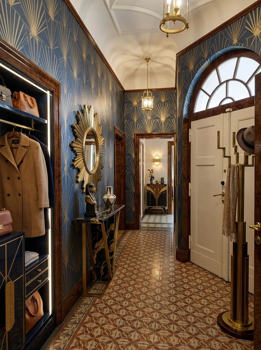 Interior design in Art Deco style — Hallway by GenRoom AI