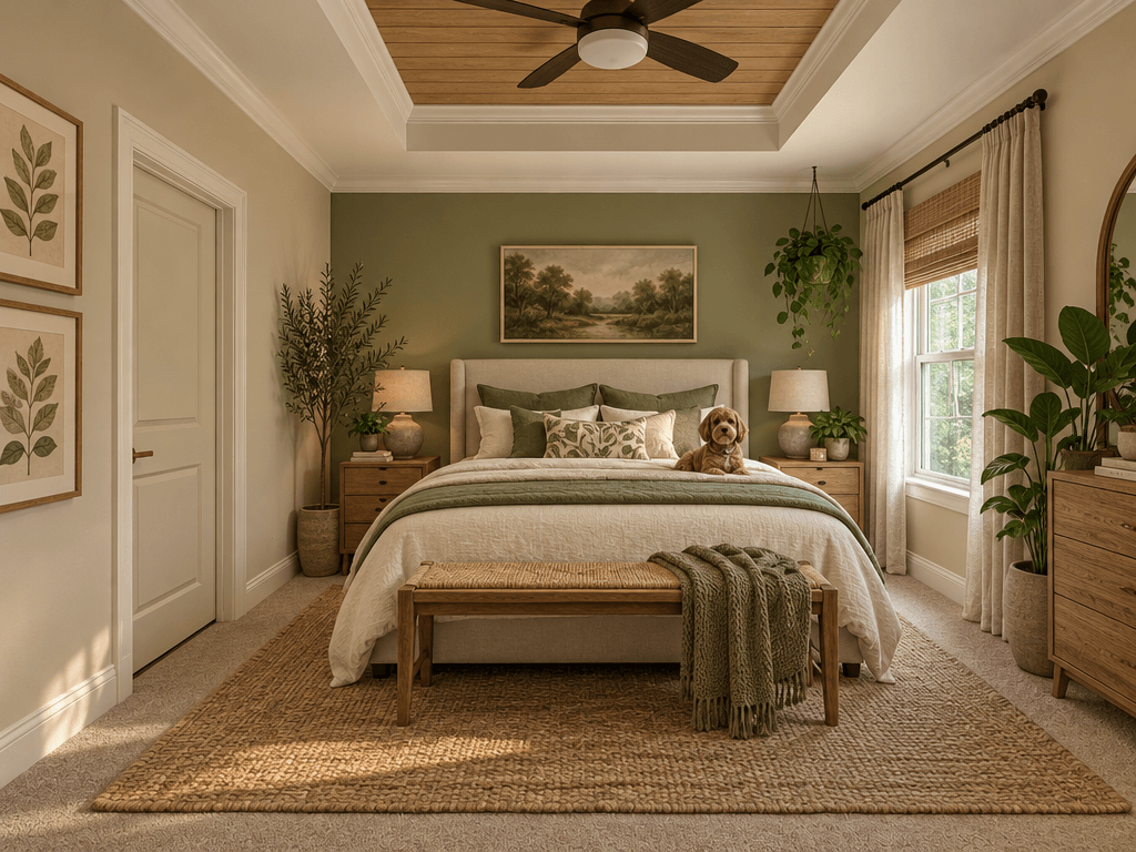 Interior design in Biophilic style — Bedroom by GenRoom AI