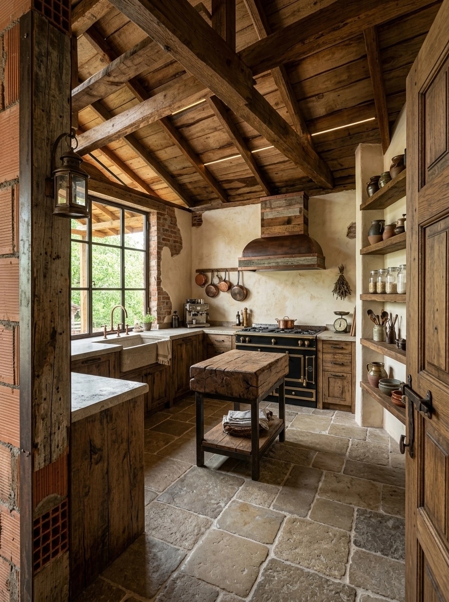 Rustic Kitchen design — interior photo by GenRoom AI