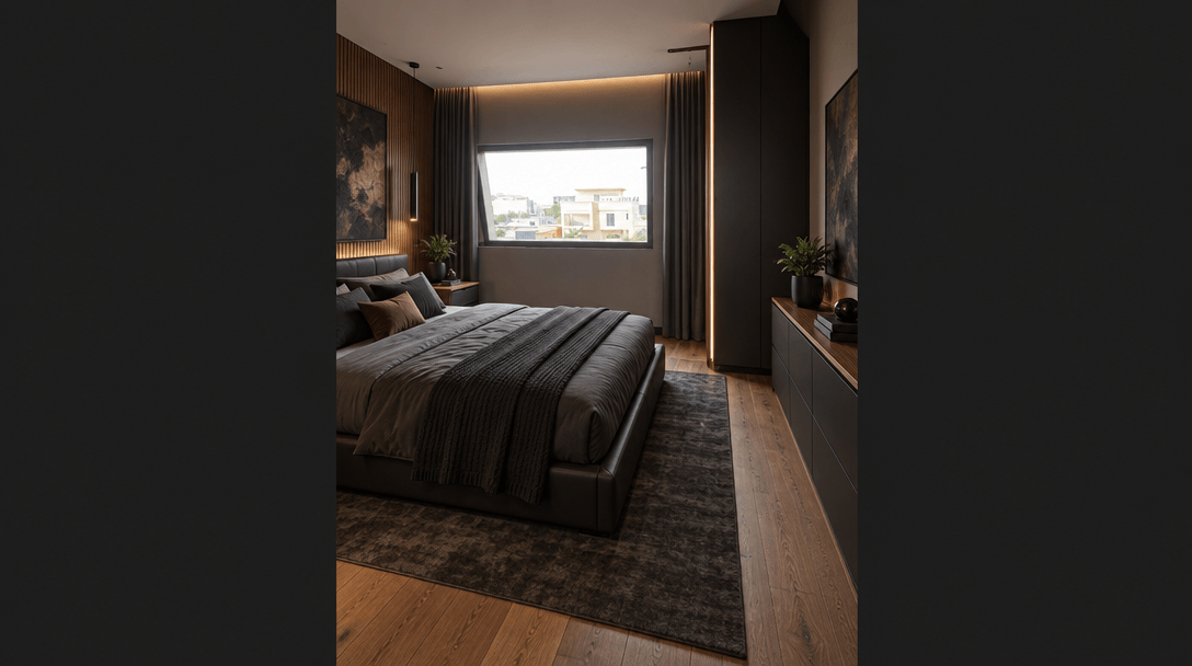 Interior design in Blacktec style — Bedroom by GenRoom AI