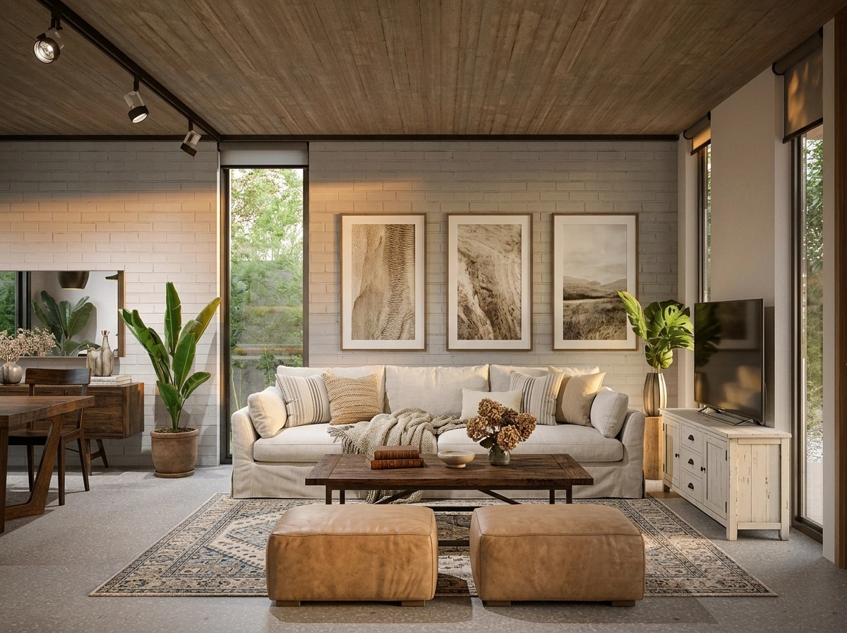 Modern Farmhouse Living Room design — interior photo by GenRoom AI