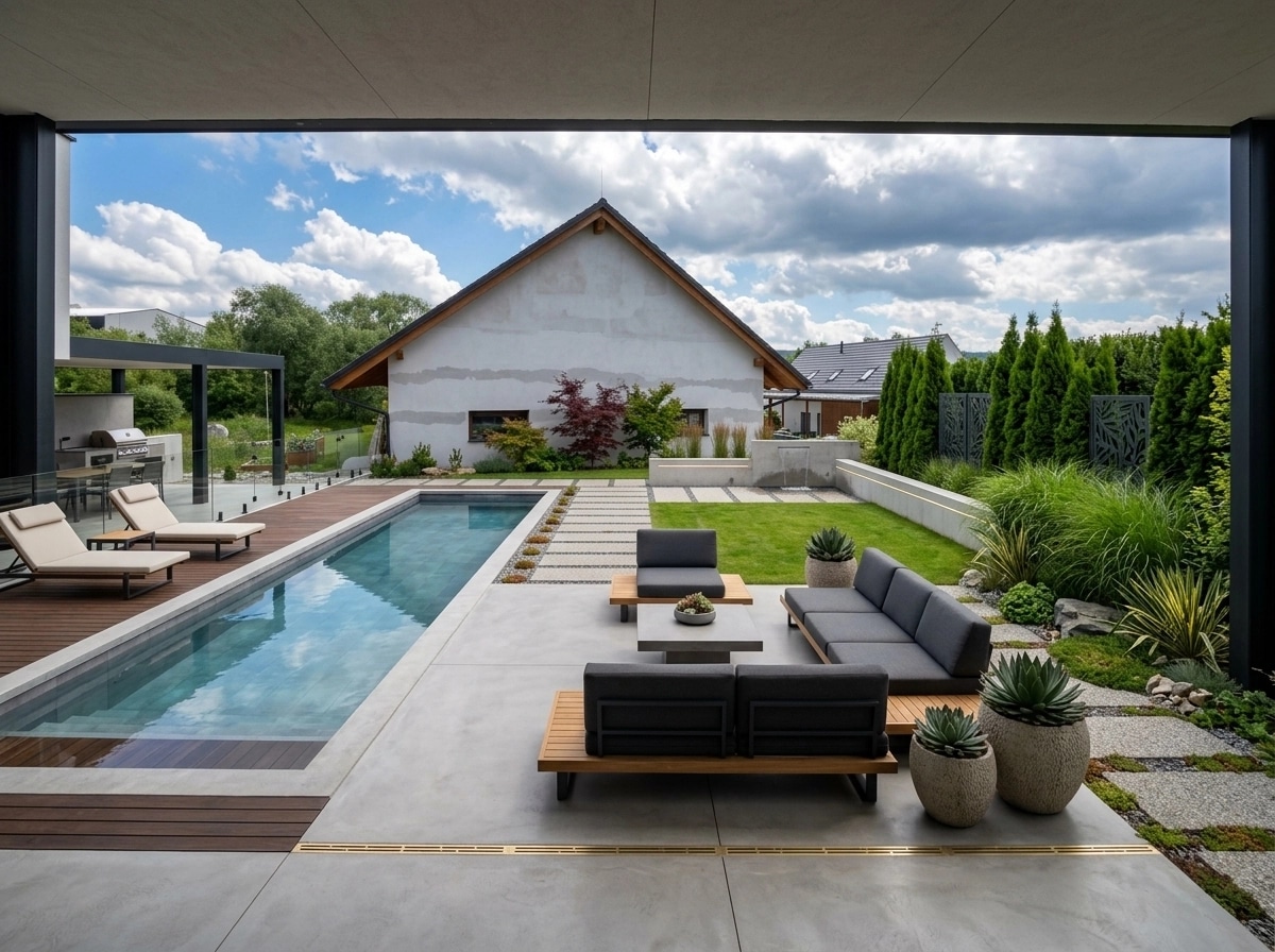 Landscape design in Contemporary Yard style — Yard by GenRoom AI