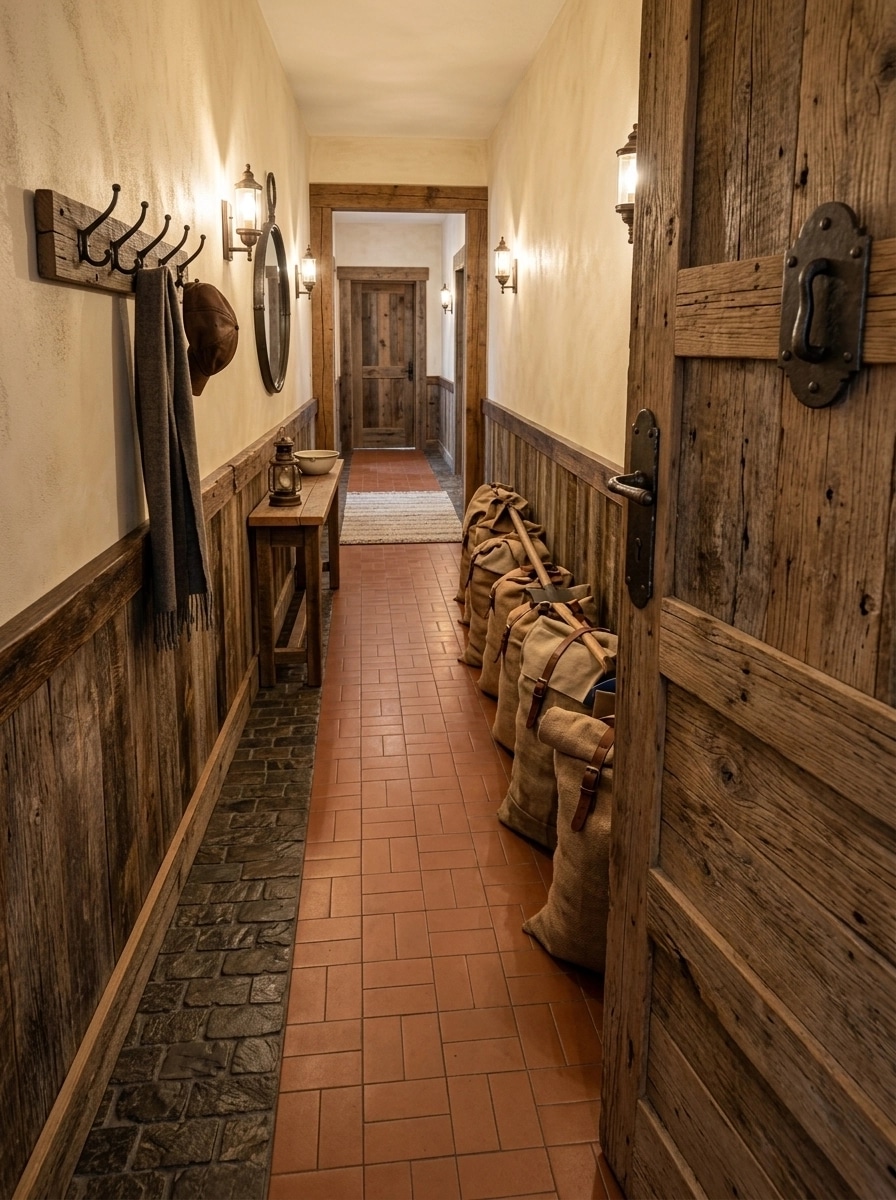 Interior design in Rustic style — Hallway by GenRoom AI