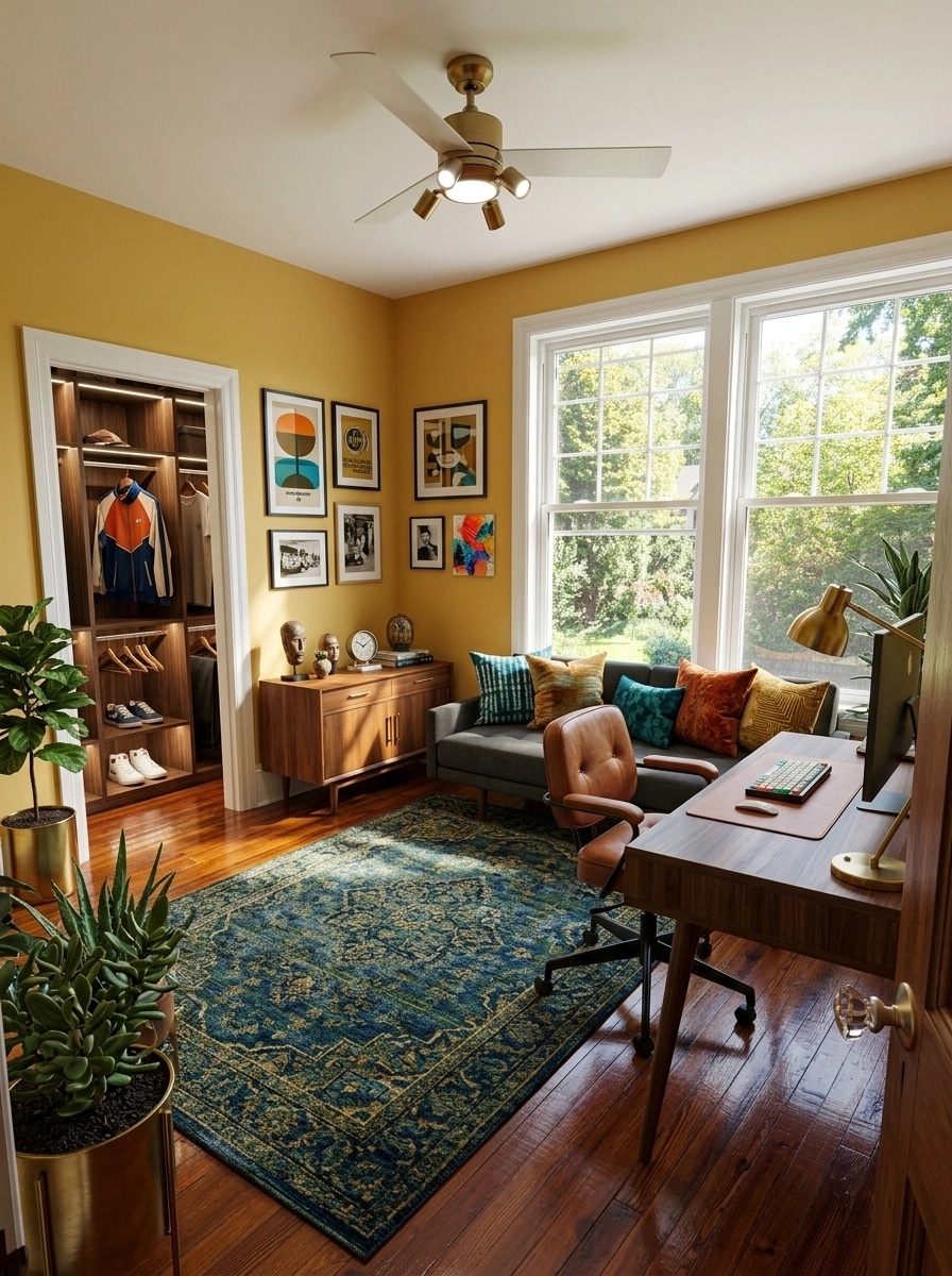 Interior design in Eclectic style — home_office by GenRoom AI