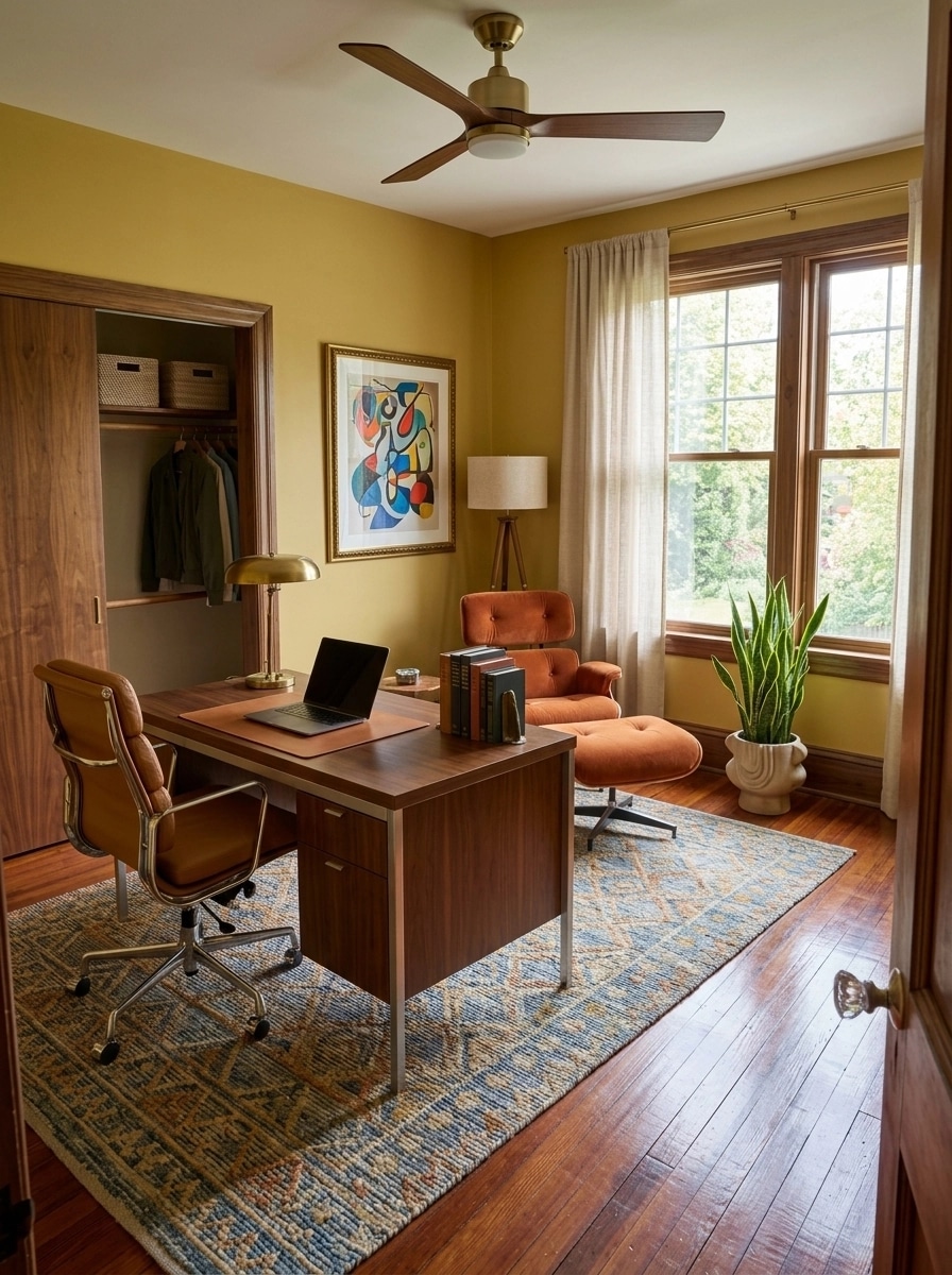 Design d'intérieur en style Mid-Century Modern — home_office par GenRoom AI