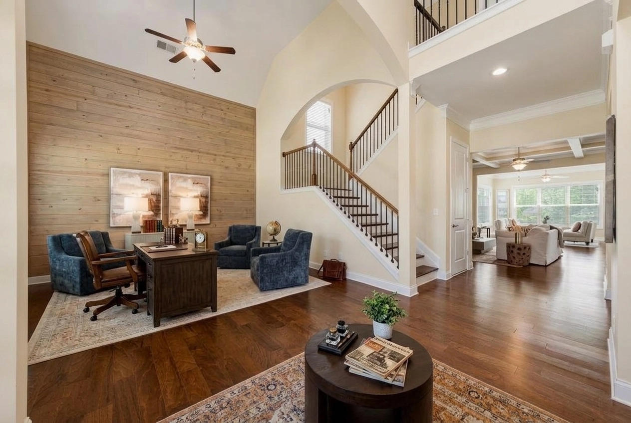 Interior design in Modern Farmhouse style — home_office by GenRoom AI