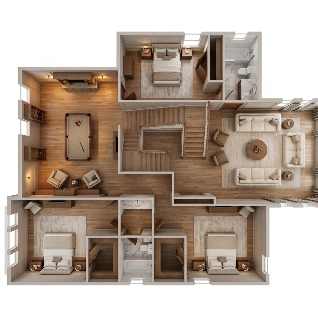 Interior design in Transitional style — Living Room by GenRoom AI