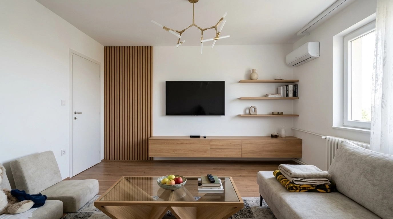 Minimalism Living Room design — interior photo by GenRoom AI