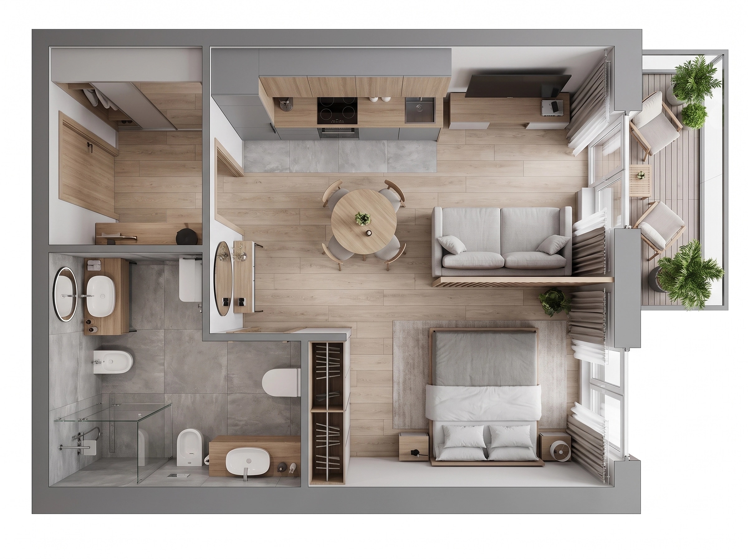 Interior design in Contemporary style — Living Room by GenRoom AI