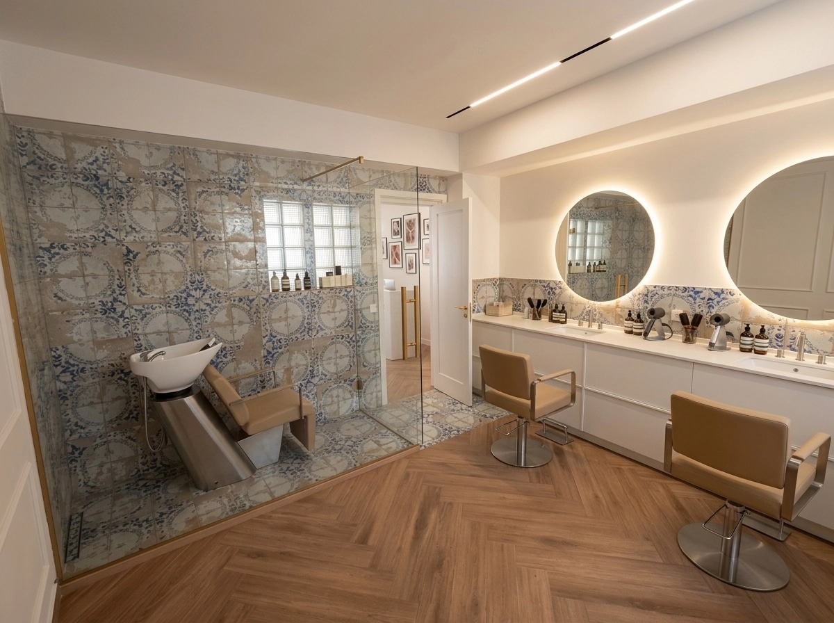 Interior design in Minimalism style — beauty_salon by GenRoom AI
