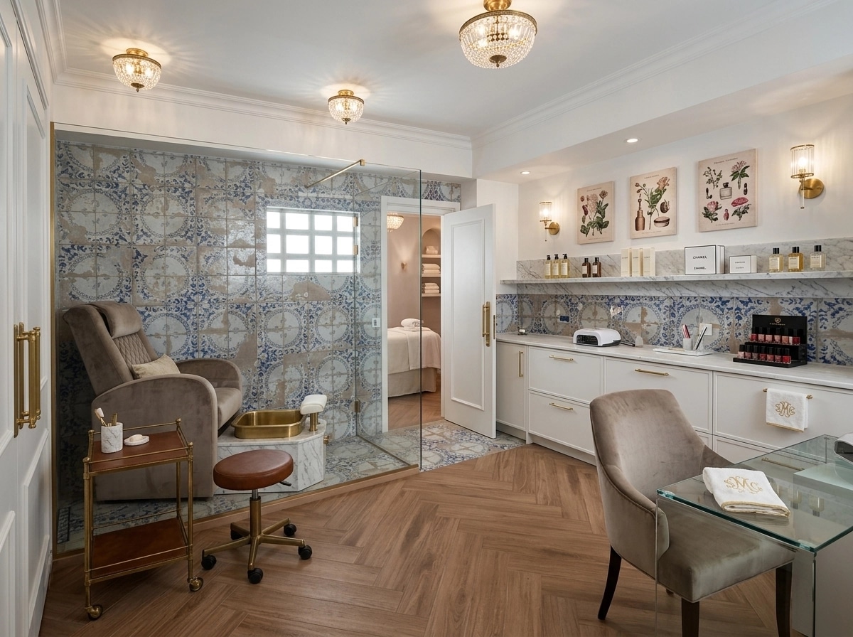 Interior design in Transitional style — beauty_salon by GenRoom AI