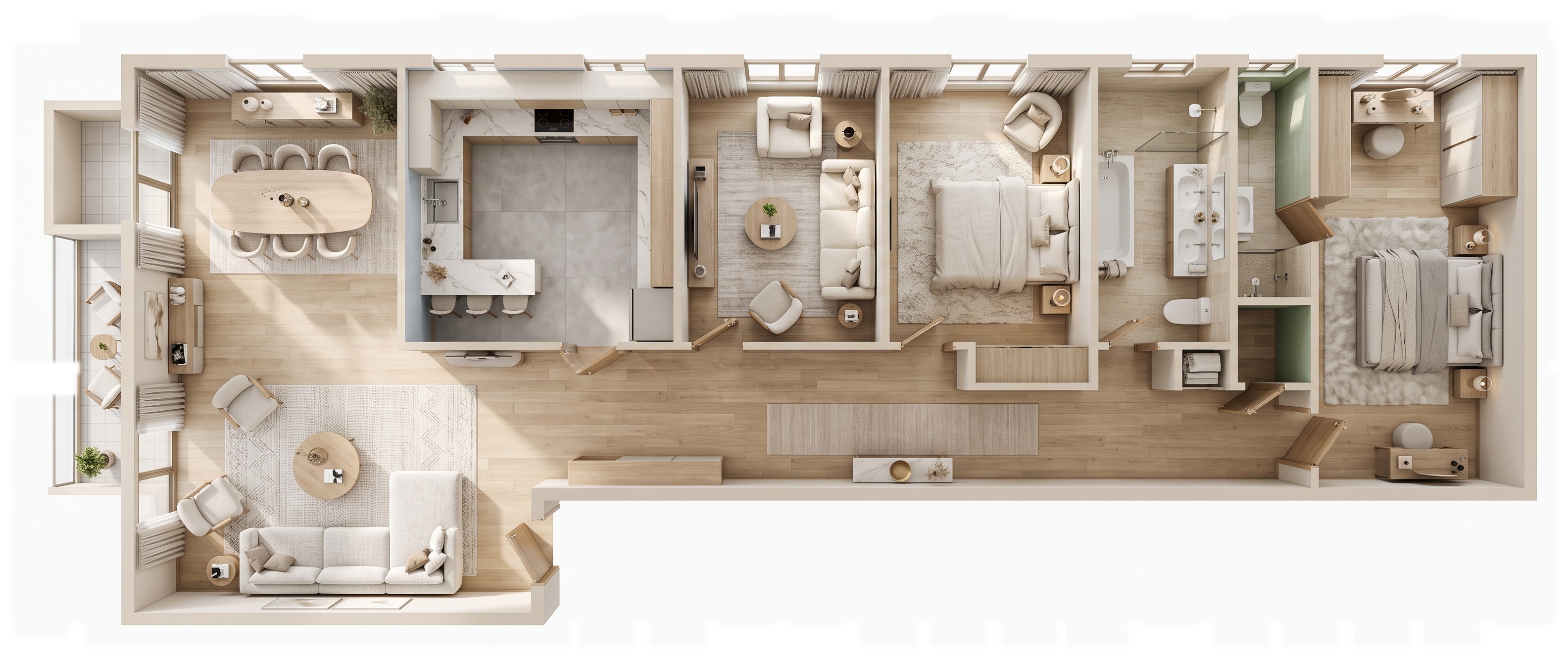 Contemporary Living Room design — interior photo by GenRoom AI