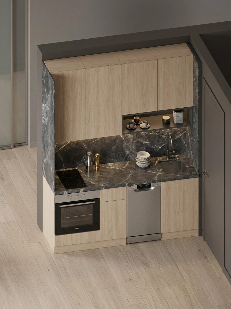 Interior design in Contemporary style — Kitchen by GenRoom AI